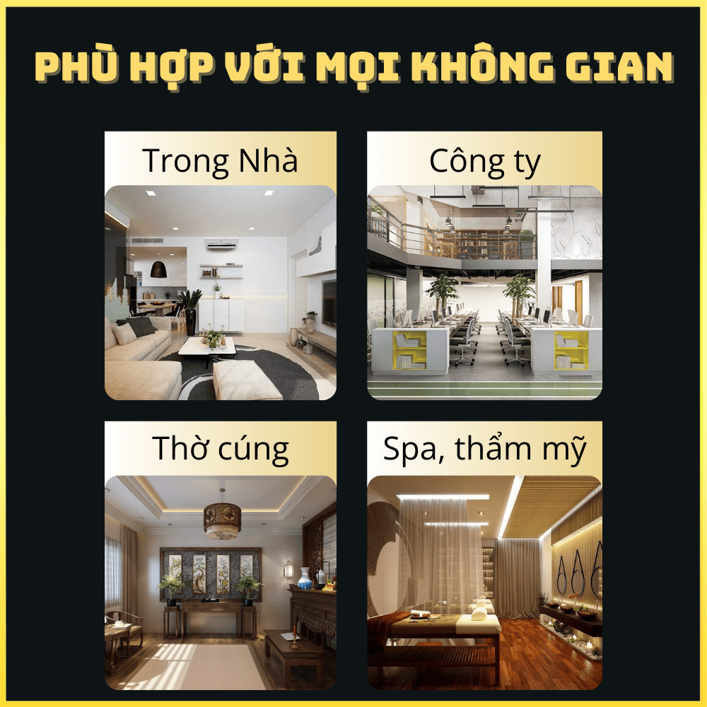 Không gian xông hoặc đốt trầm hương Không gian xông hoặc đốt trầm hương