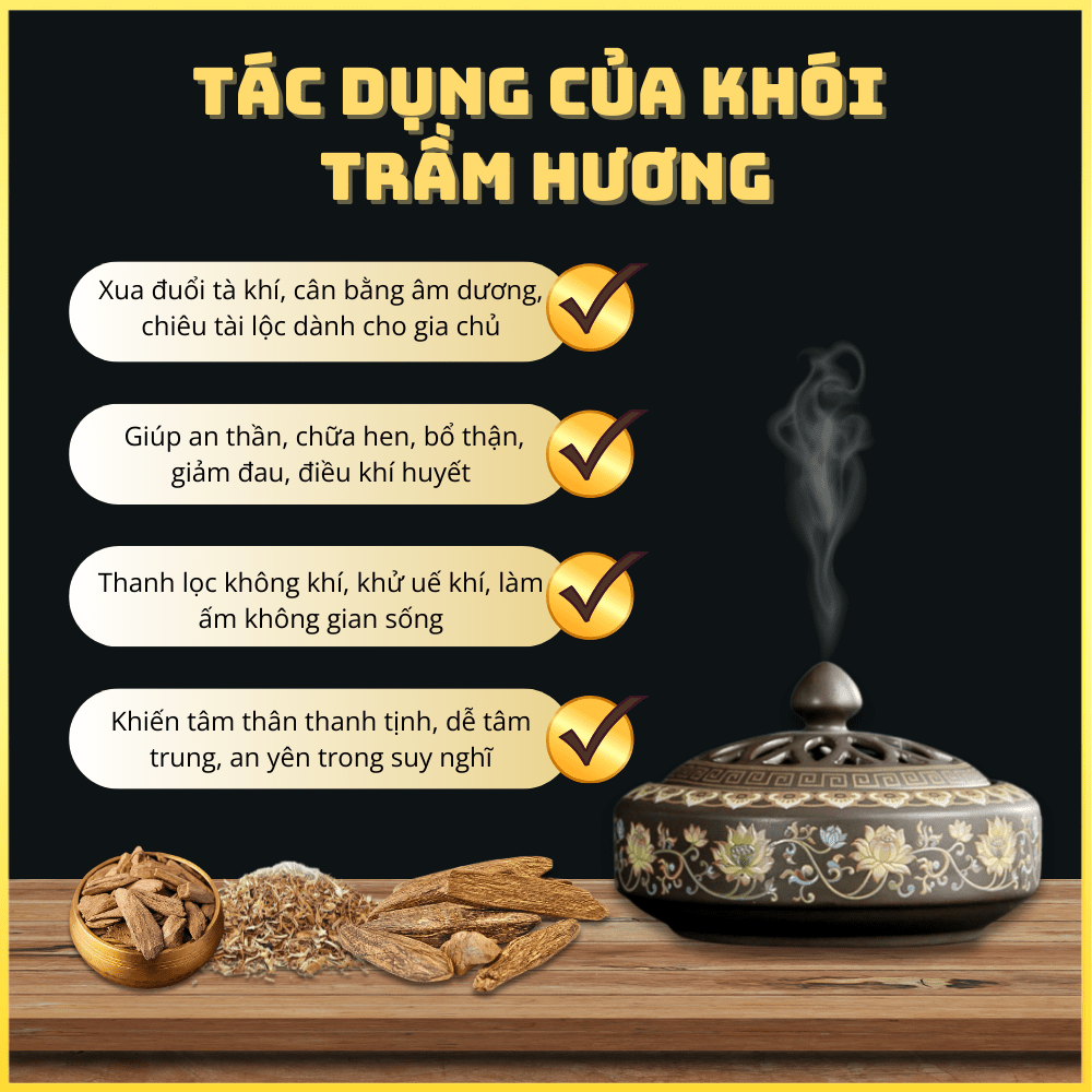 Tác dụng của khói trầm Tác dụng của khói trầm